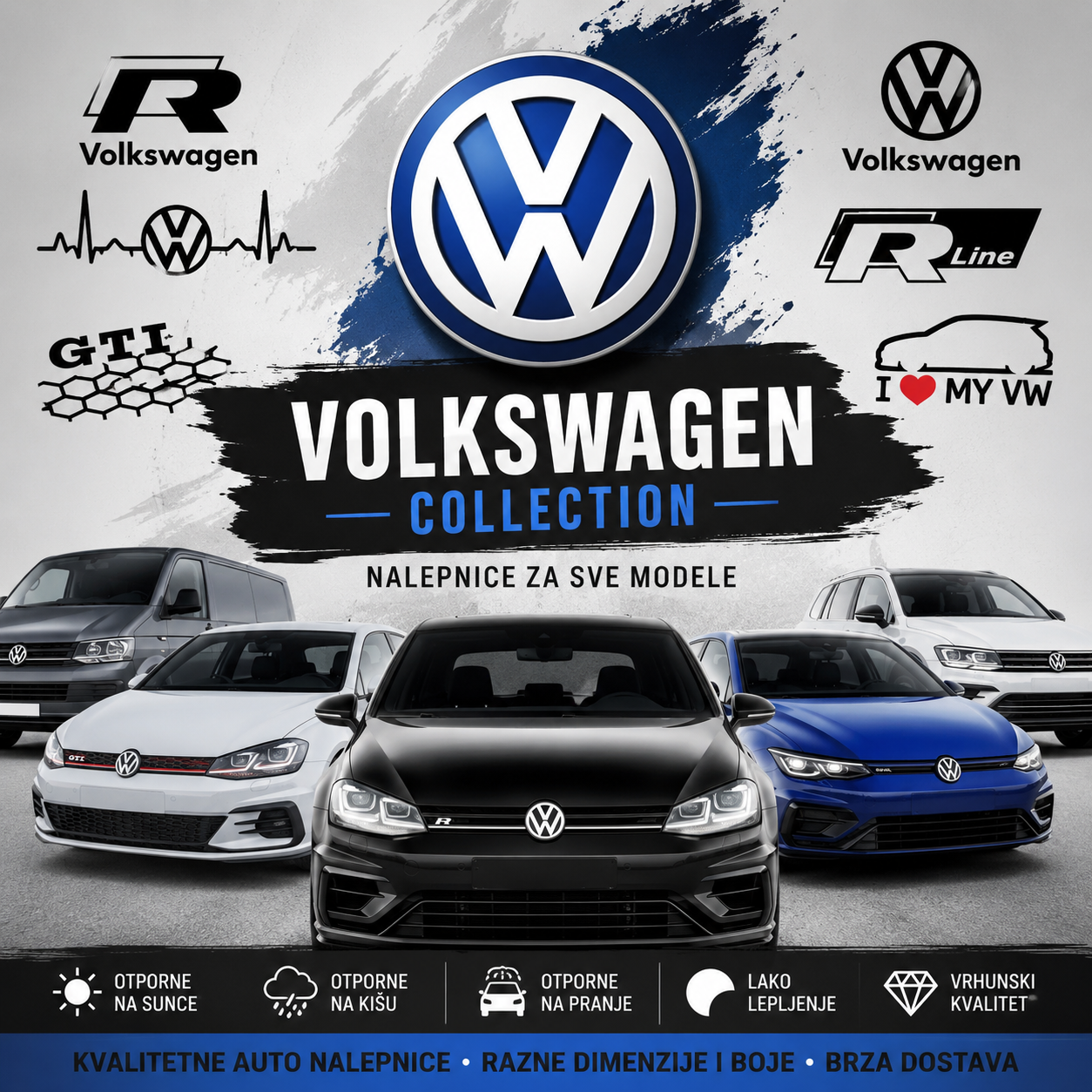 Volkswagen nalepnice za automobile