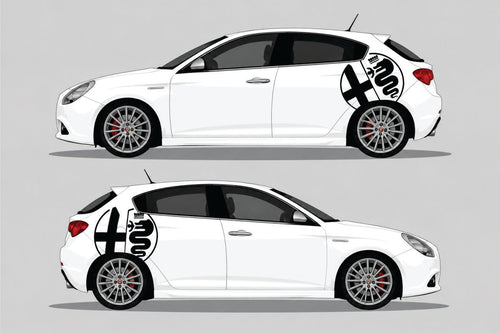 Alfa Romeo Bočna 2 auto nalepnica sa Alfa Romeo znakom