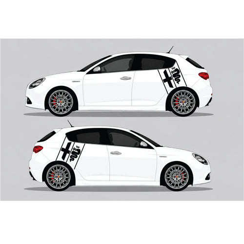 Alfa Romeo Bočna 2 auto nalepnica sa Alfa Romeo znakom