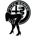 Alfa Romeo devojka auto nalepnica sa Alfa Romeo znakom