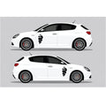 Alfa Romeo Zmija auto nalepnica sa motivom zmije i krune
