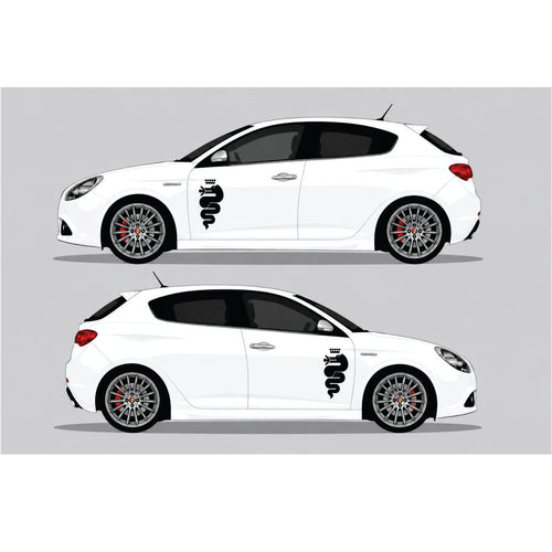 Alfa Romeo Zmija auto nalepnica sa motivom zmije i krune