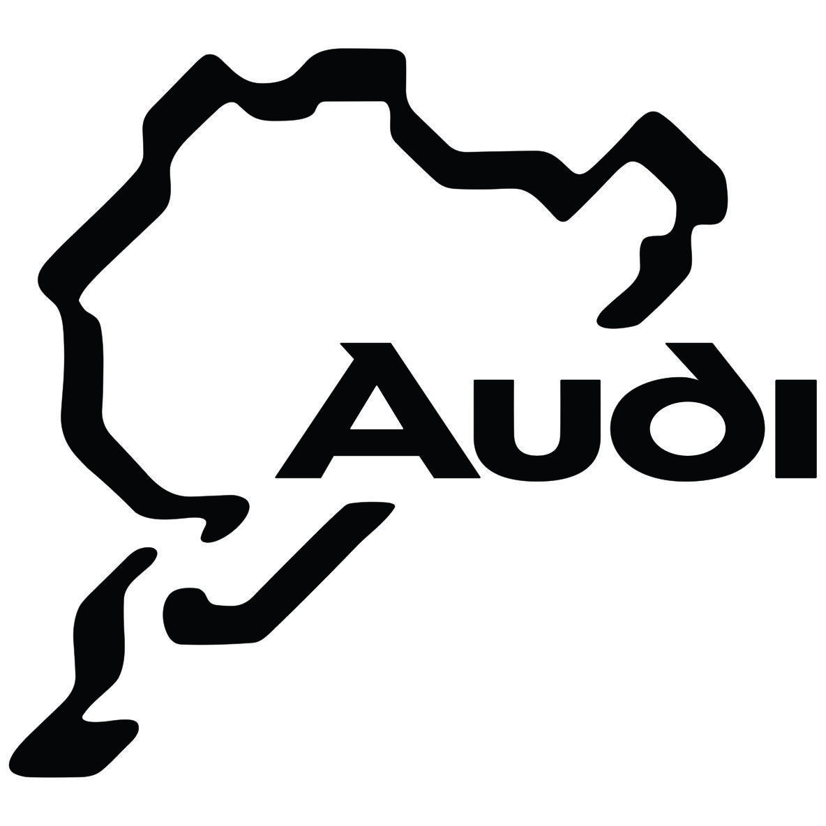 Audi Nürburgring auto nalepnica sa motivom trkačke staze