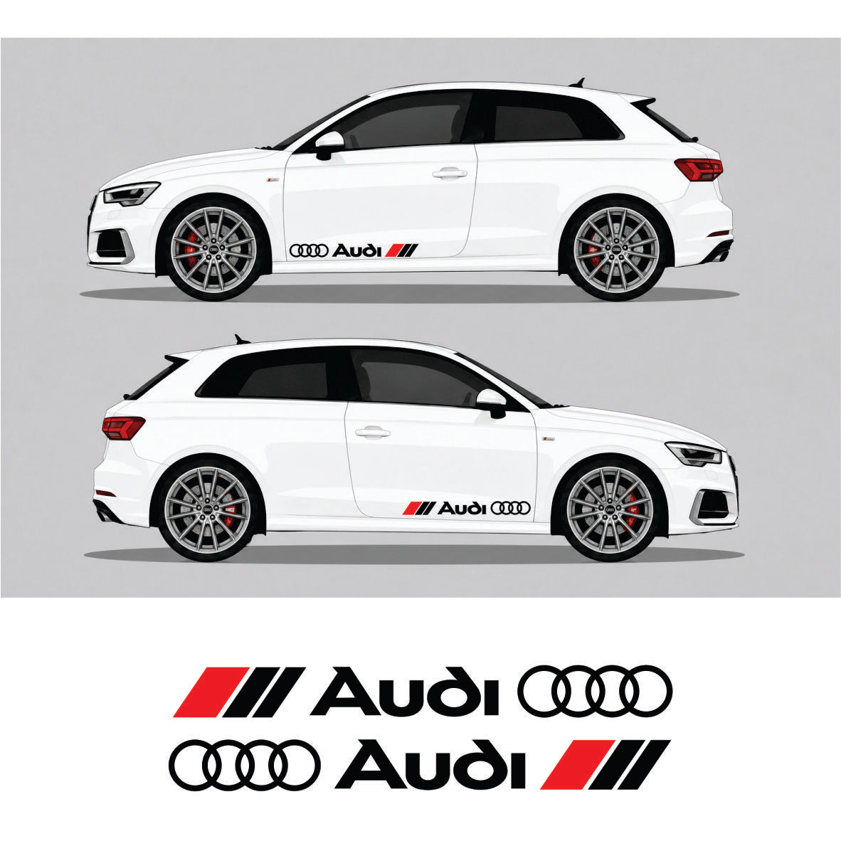 Audi bočna nalepnica S Line za automobil 2 komada