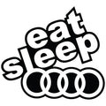 Audi Eat Sleep Repeat auto nalepnica sa Audi znakom