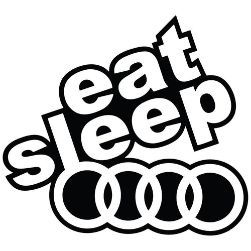 Audi Eat Sleep Repeat auto nalepnica sa Audi znakom