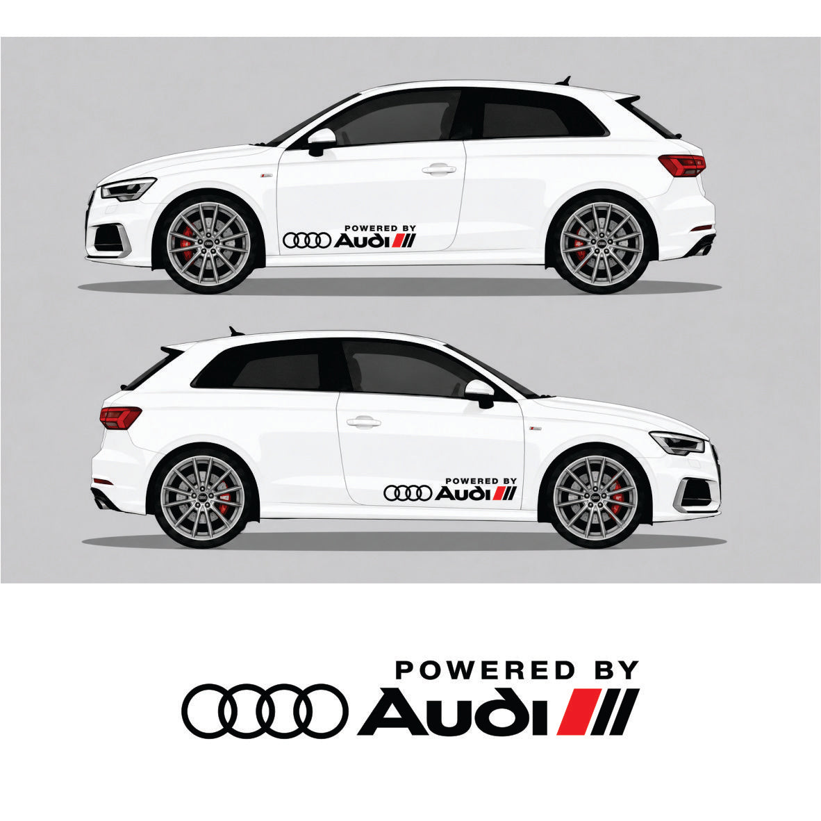 Audi Powered By auto nalepnica sa Audi logom