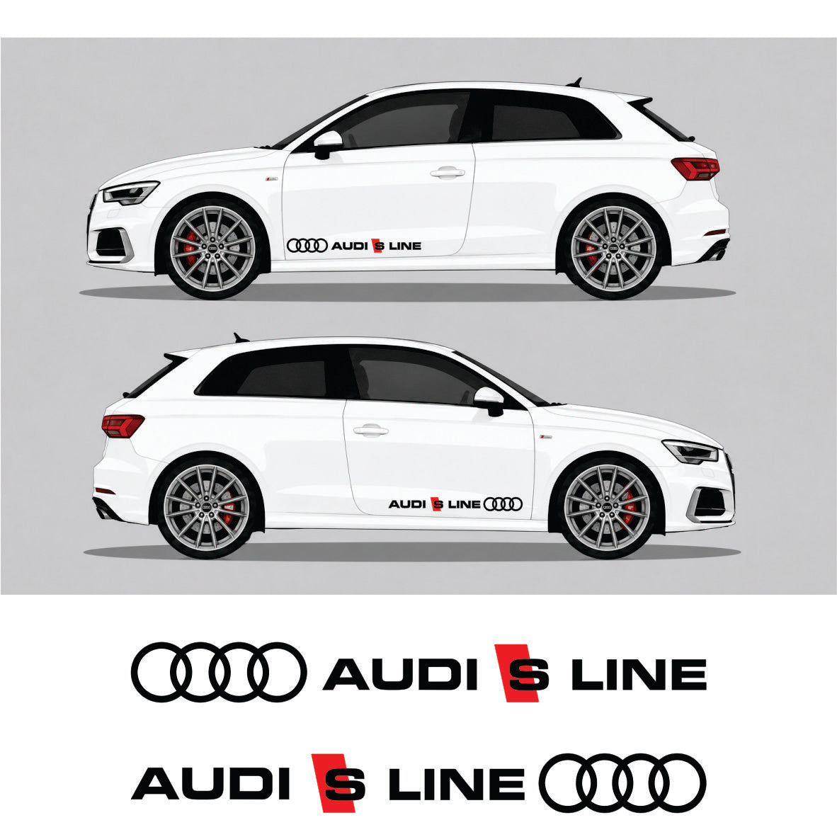 Audi S Line bočna auto nalepnica sa Audi logom