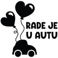Beba u autu personalizovana auto nalepnica sa imenom po želji