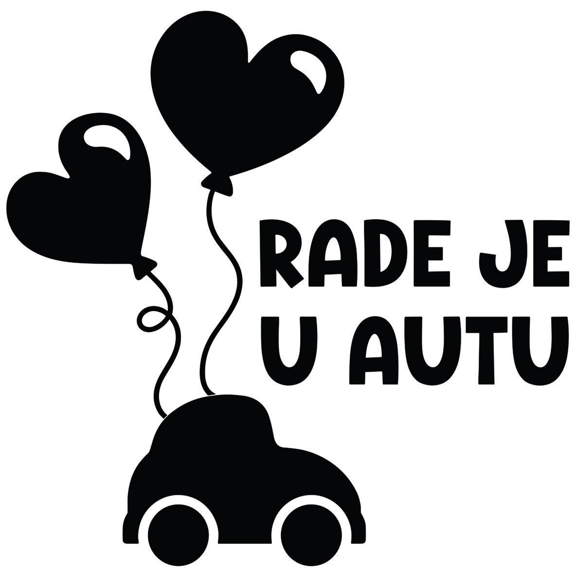 Beba u autu personalizovana auto nalepnica sa imenom po želji