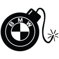 BMW Bomba auto nalepnica sa BMW znakom