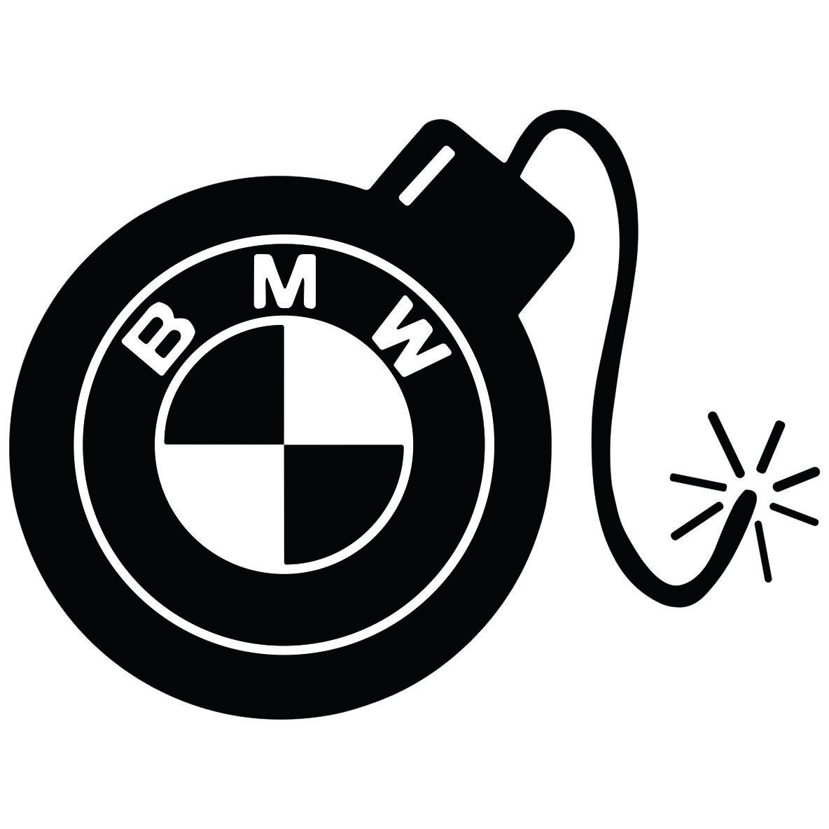 BMW Bomba auto nalepnica sa BMW znakom