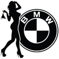 BMW Devojka 2 auto nalepnica – BMW stiker sa siluetom devojke