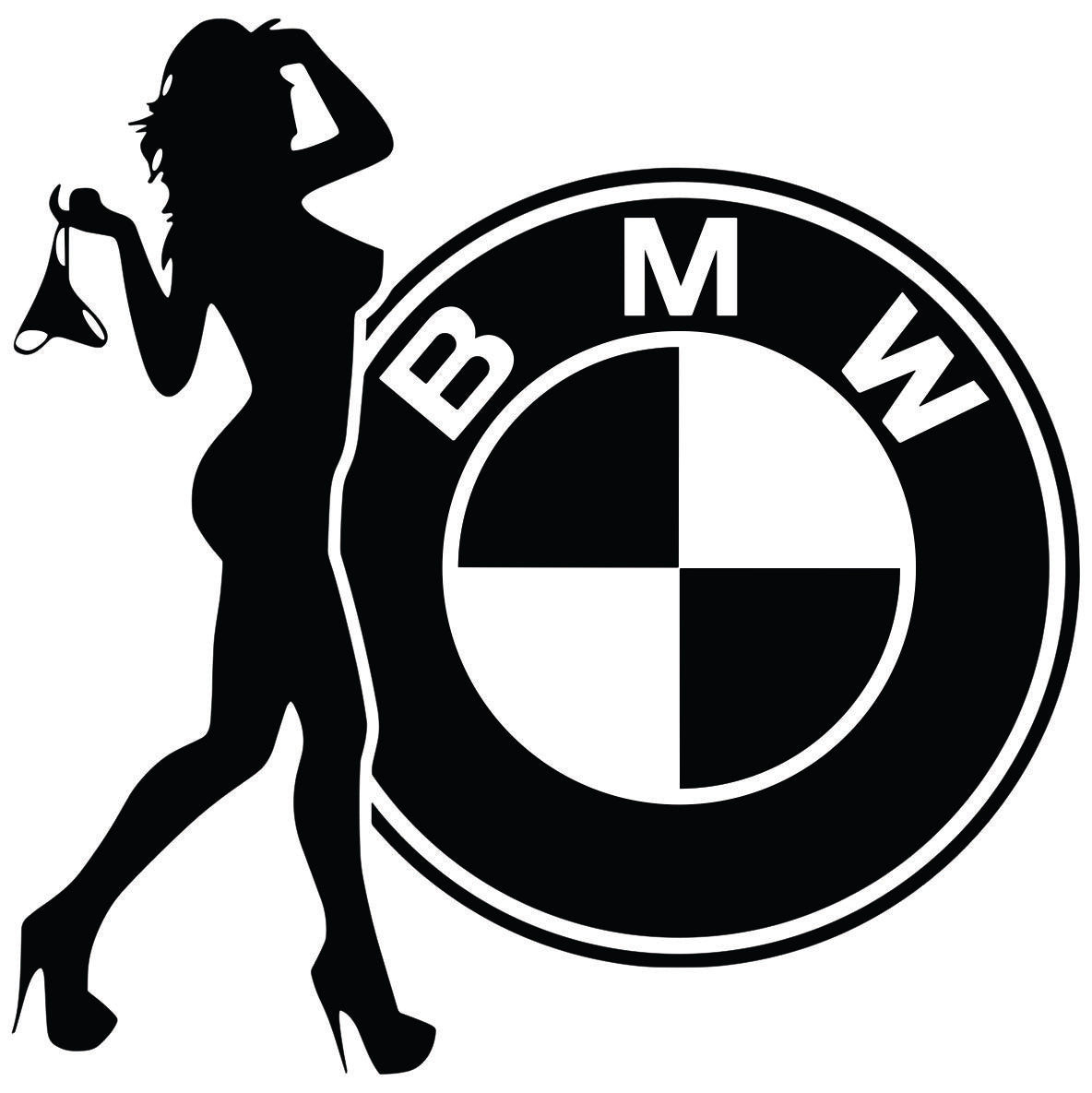 BMW Devojka 2 auto nalepnica – BMW stiker sa siluetom devojke