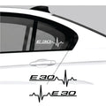 BMW E30 Heartbeat auto nalepnica sa E30 oznakom