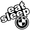 BMW Eat Sleep auto nalepnica sa BMW znakom