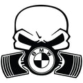 BMW Lobanja 2 auto nalepnica sa BMW znakom
