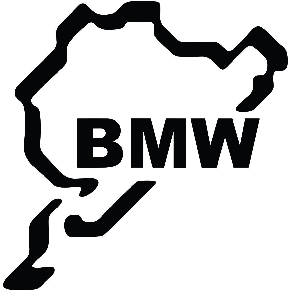 BMW Nürburgring auto nalepnica sa siluetom Nürburgring staze