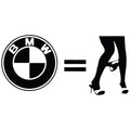BMW Panty Dropper auto nalepnica sa BMW znakom i siluetom ženskih nogu