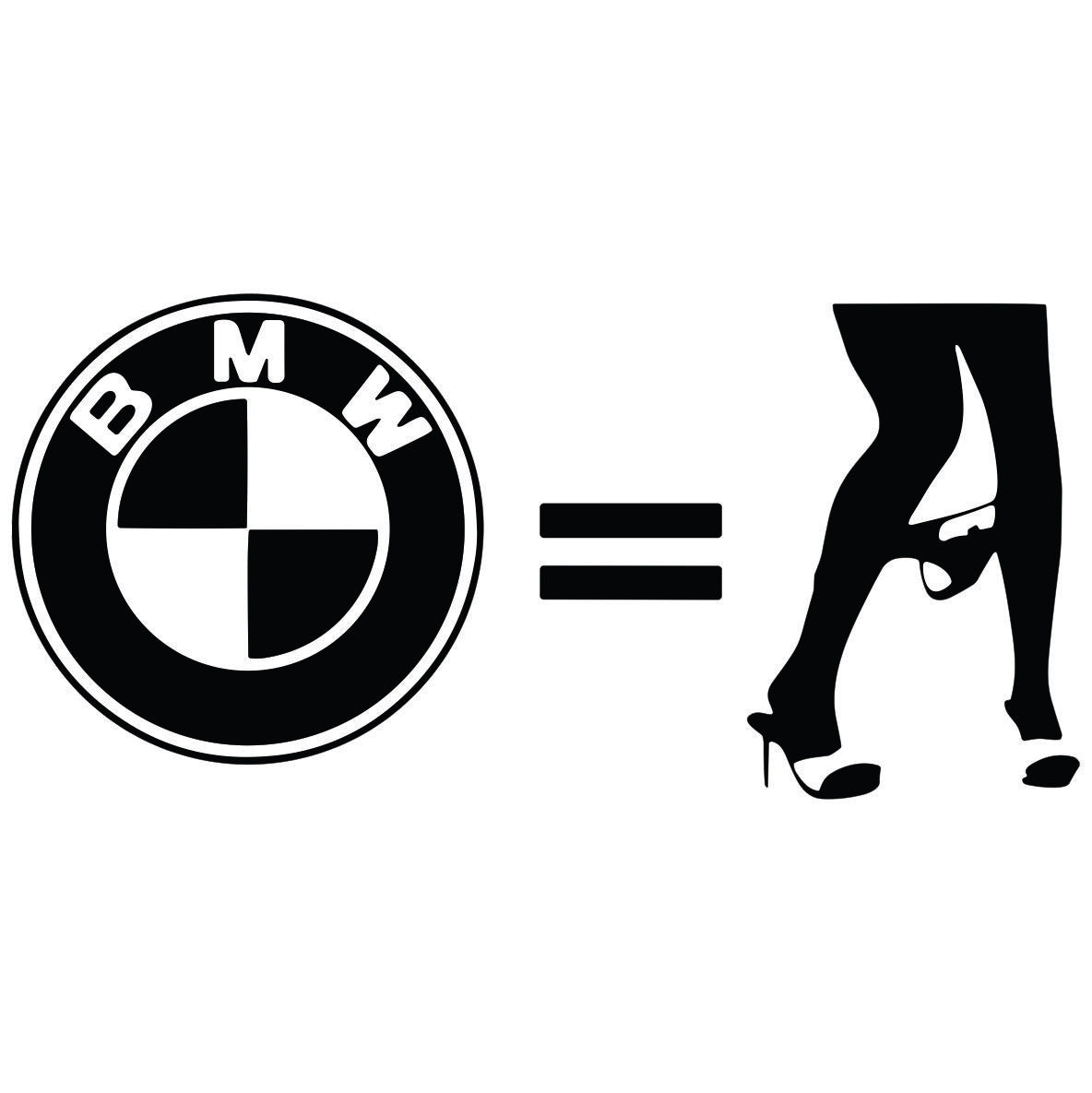 BMW Panty Dropper auto nalepnica sa BMW znakom i siluetom ženskih nogu