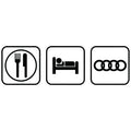 Eat Sleep Audi auto nalepnica sa Audi znakom