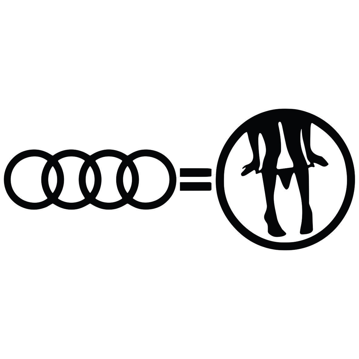 Panty Dropper Audi auto nalepnica sa Audi krugovima