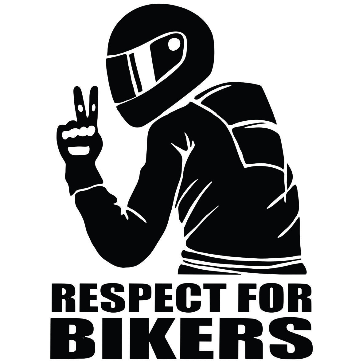 Respect for Bikers bajkerska nalepnica za motor i automobil

