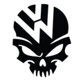 Volkswagen VW Skull auto nalepnica sa motivom lobanje